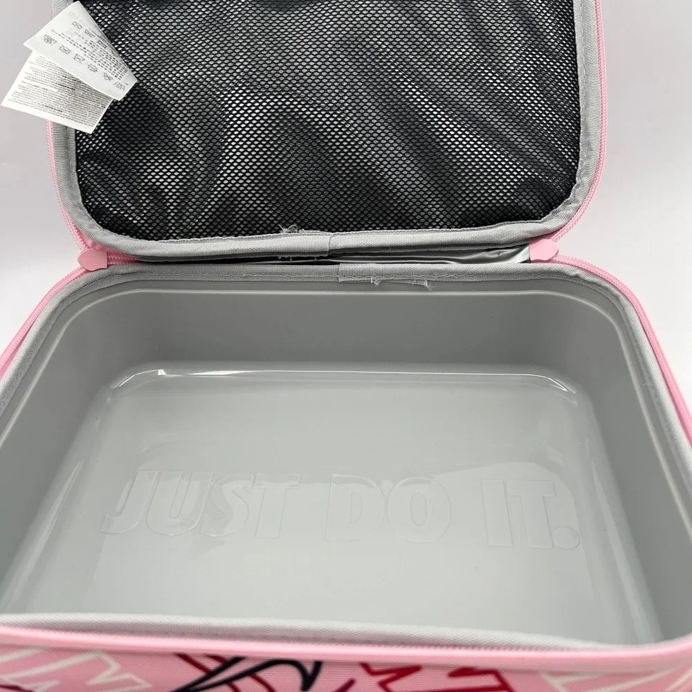 Nike Hard Shell Lunch Box Medium Soft Pink Swoosh Logo back to school